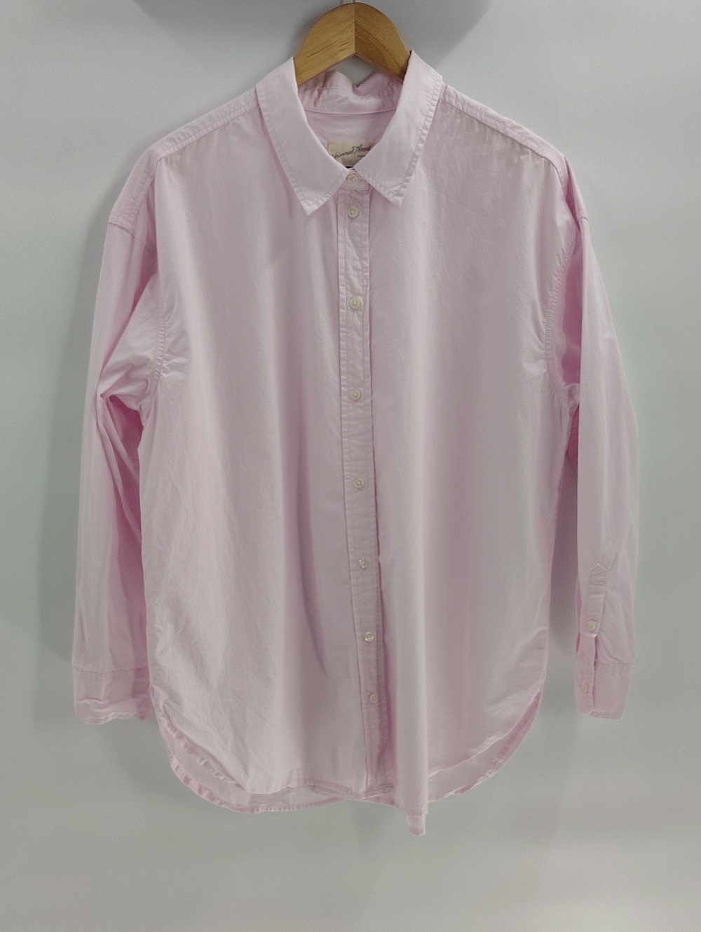 Universal Thread Button Down Top XL Pale Pink Long Sleeve Preppy Cotton